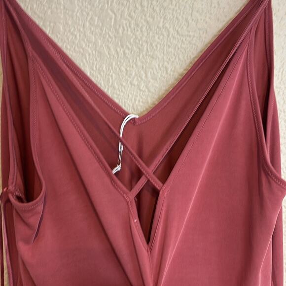 Lulu’s Hi-Low Twin‎ Spaghetti Strap Stretch Knit Dress In Washed Red Size… - Picture 3 of 3